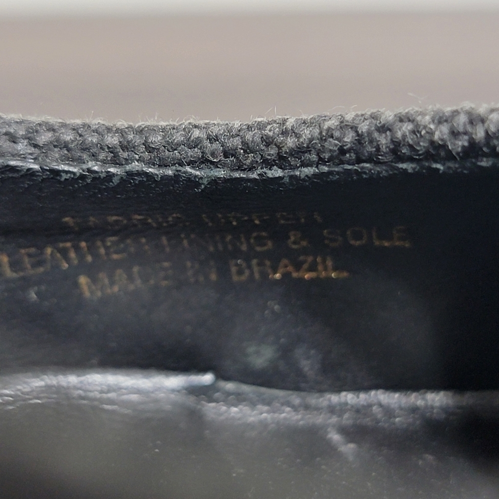 BCBGMAXAZRIA Black/Gray Mary Jane Wedge Block Pumps Women's Size 8B - Picture 4 of 15